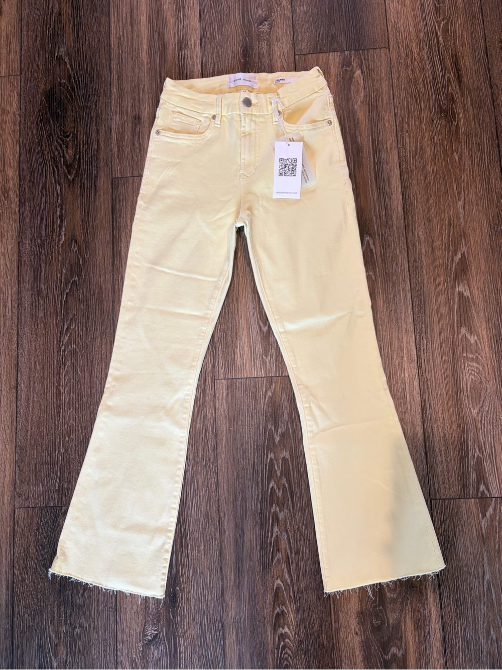 Dear John Pale Yellow Flare Jeans